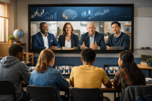 Ask a Pro Chalk Talk virtual session connecting students with professionals through Shooting For Peace