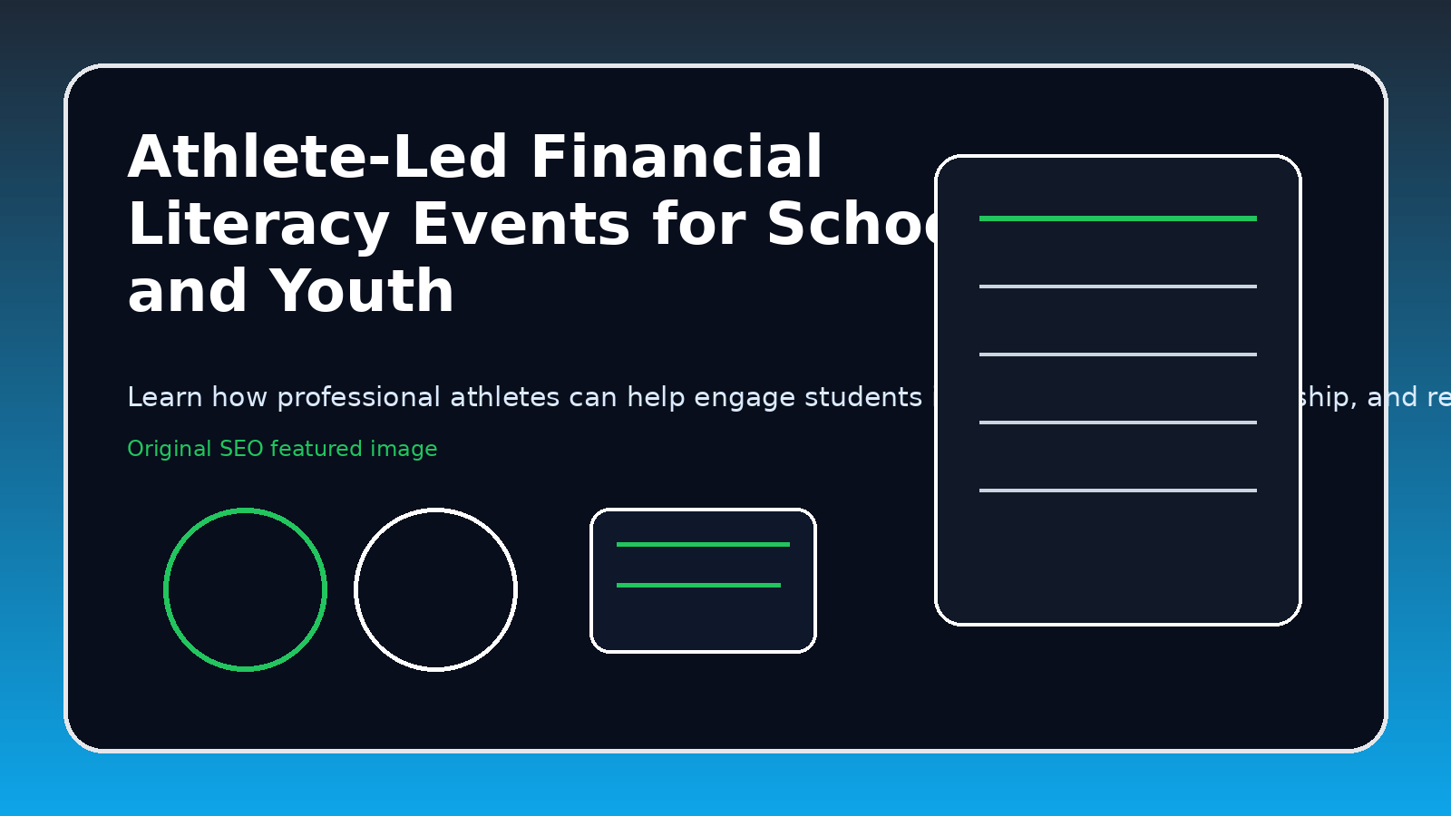Athlete-Led Financial Literacy Events for Schools and Youth featured image