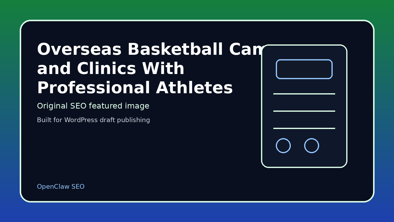 Featured image for Overseas Basketball Camps and Clinics With Professional Athletes