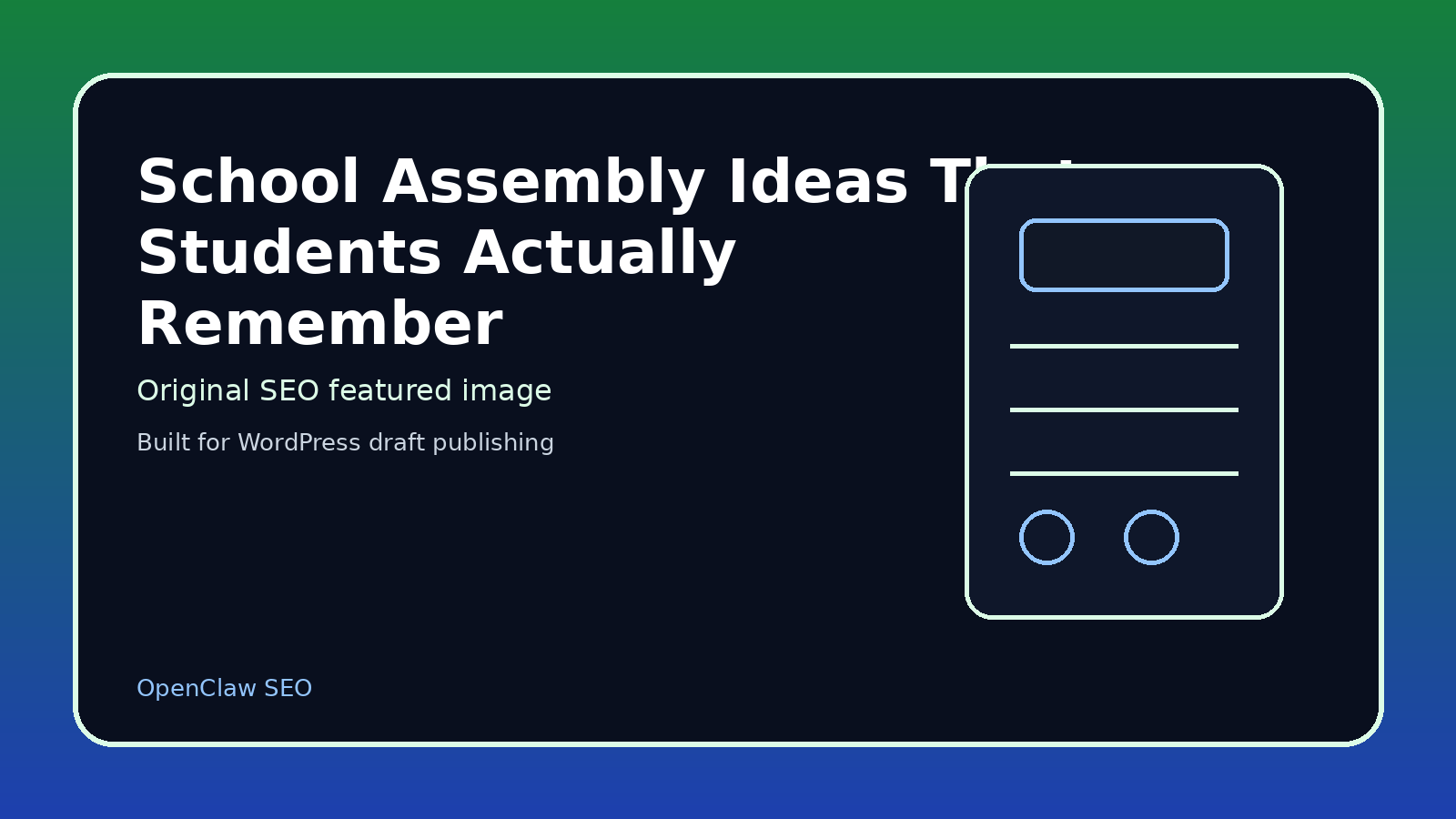 Featured image for School Assembly Ideas That Students Actually Remember