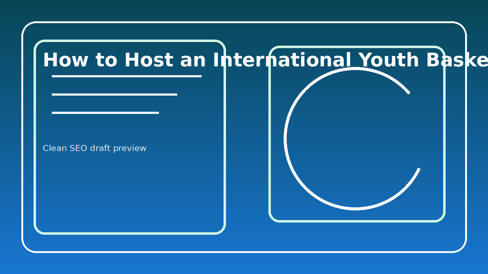 Featured image for How to Host an International Youth Basketball Event